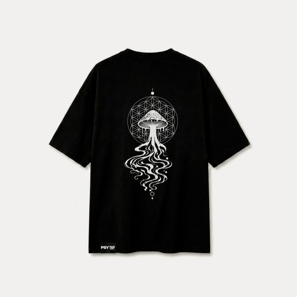 Flower of Life Drip Tee — PSY TRIP (espalda)