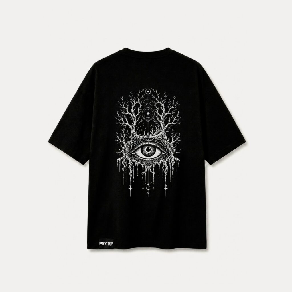 Third Eye Roots Tee — PSY TRIP (espalda)